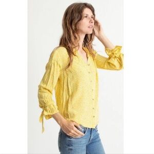 Maeve by Anthropologie Sunlit Yellow Blouse